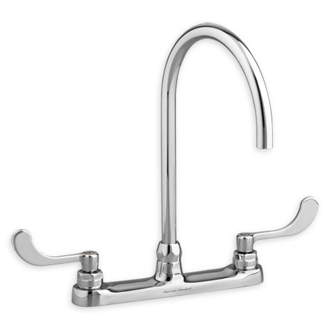 American Standard Monterrey® Top Mount Kitchen Faucet With Gooseneck Spout and Wrist Blade Handles 1.5 gpm/5.7 Lpf Laminar Flow in Spout Base