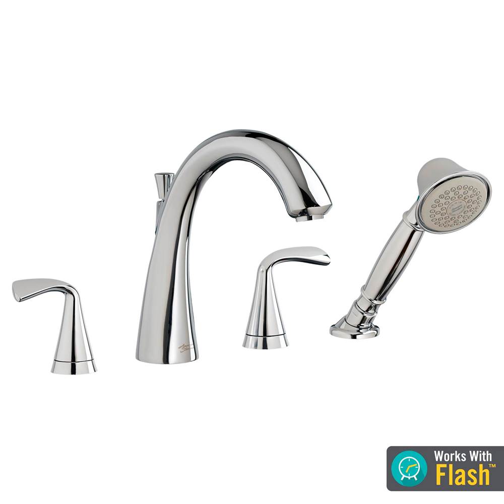American Standard Fluent® Bathtub Faucet With  Lever Handles and Personal Shower for Flash® Rough-In Valve