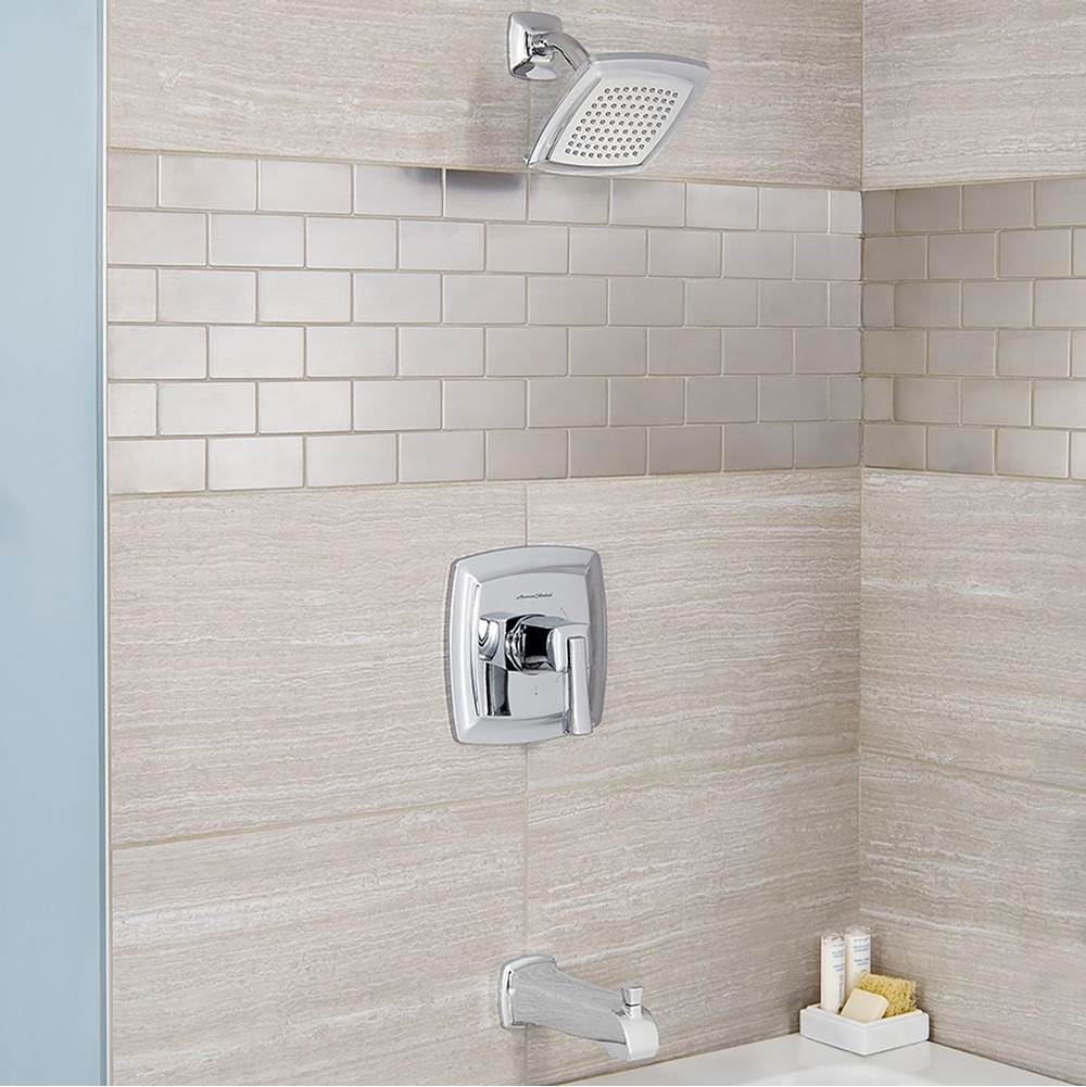 American Standard Townsend® 2.5 gpm/9.5L/min Tub and Shower Trim Kit With Rain Showerhead, Double Ceramic Pressure Balance Cartridge With Lever Handle