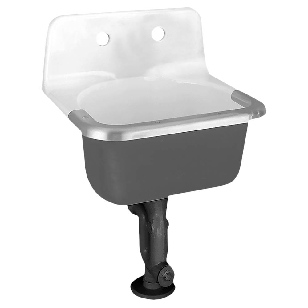 American Standard Lakewell™ Wall-Hung Cast Iron Service Sink With 8-inch Faucet Holes and Rim Guard