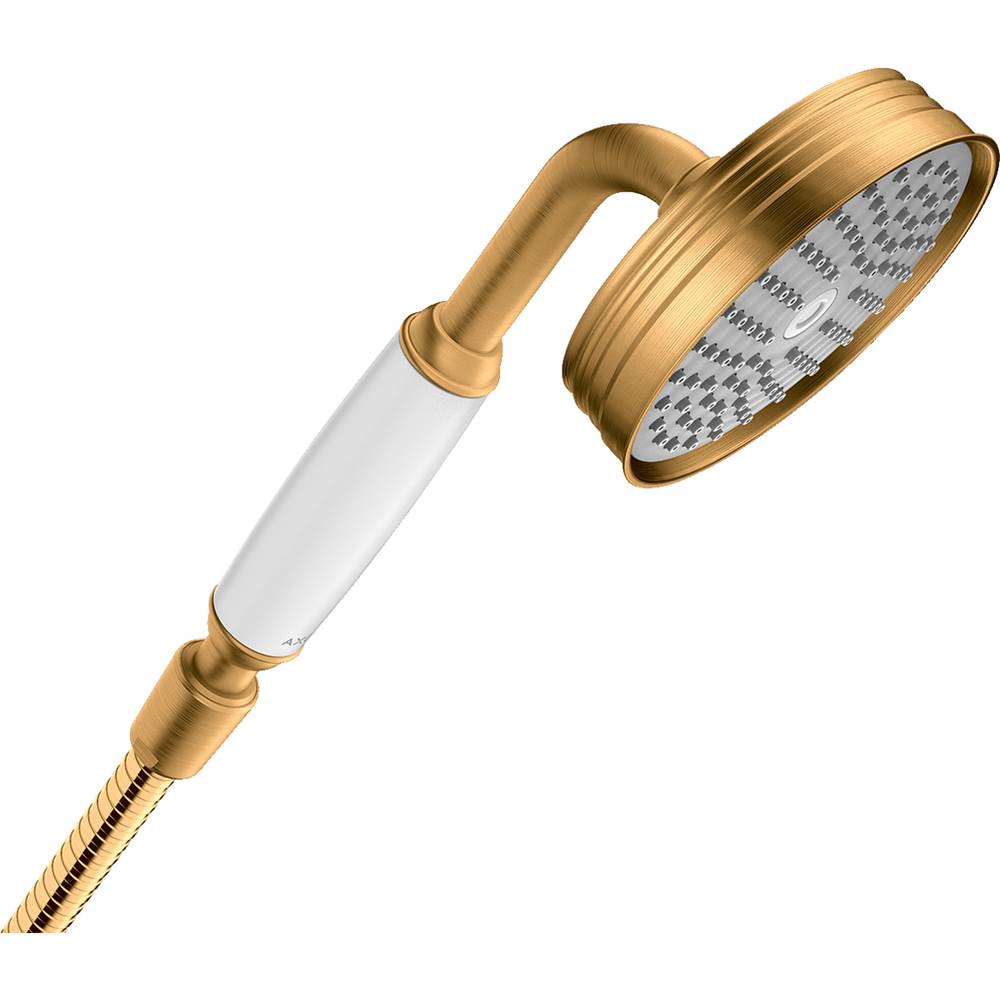 Axor Montreux Handshower 100 1-Jet, 2.5 GPM in Brushed Gold Optic