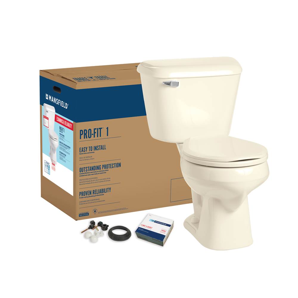 Mansfield Plumbing Pro-Fit 1 1.6 Round Complete Toilet Kit