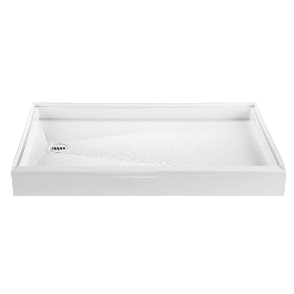 MTI Baths 6036 Acrylic Cxl Lh Drain 3-Sided Integral Tile Flange - White