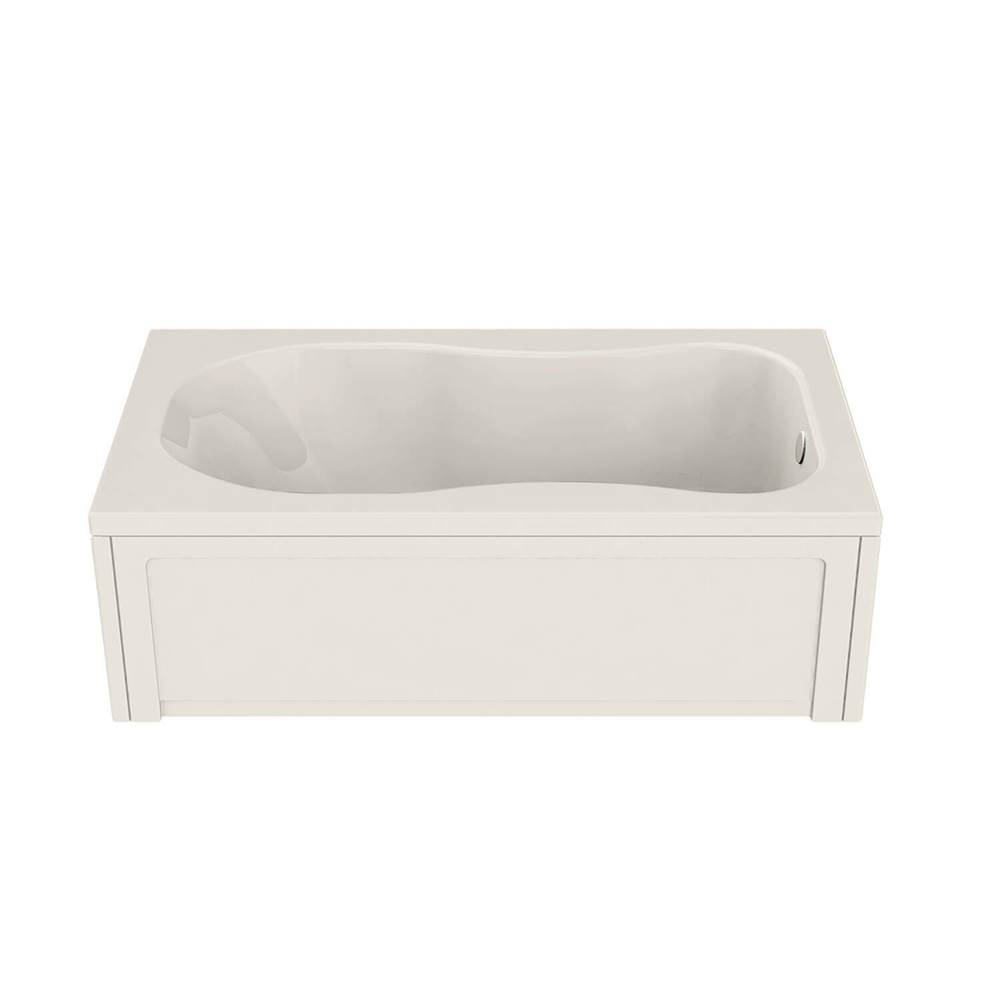 Maax Topaz 6032 Acrylic Alcove End Drain Bathtub in Biscuit