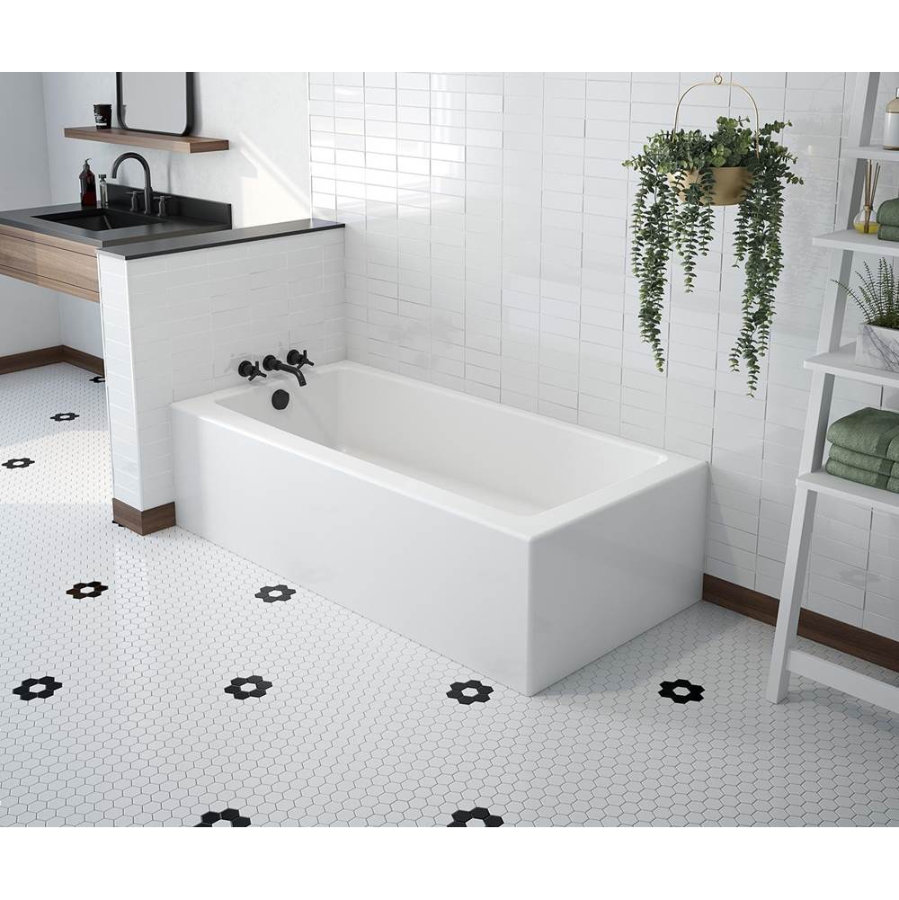 Maax Mackenzie Corner Access 6030 AcrylX Corner Left-Hand Drain Bathtub in White