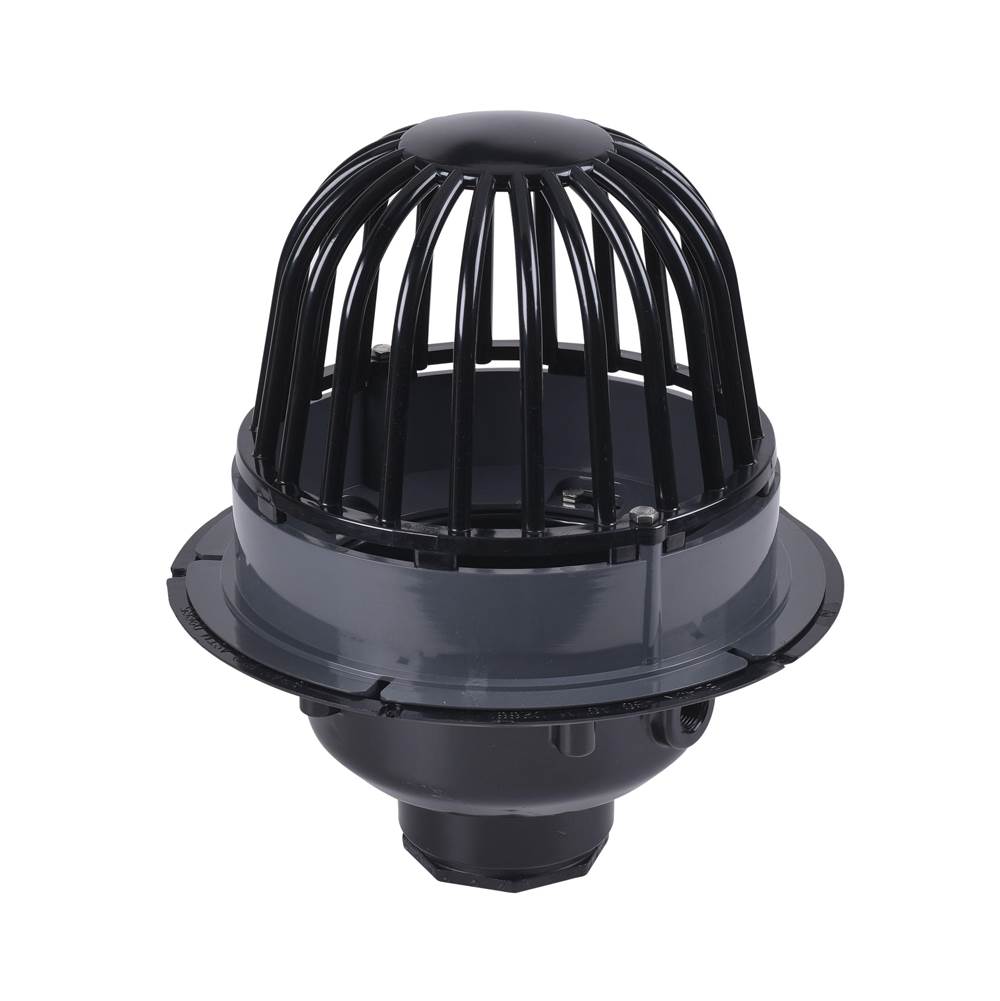 Oatey 2 In. Abs Roof Drain W/Abs Dome & Dam Collar