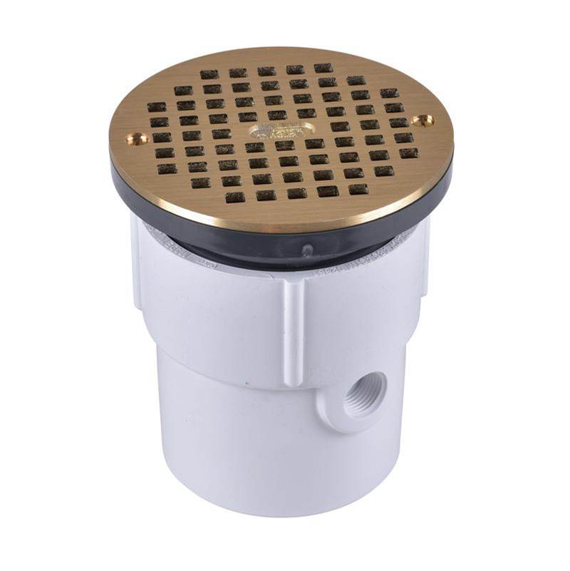 Oatey 3 Or 4 In. Adjustable Pvc Drain 4 In Chrome Square Strainer