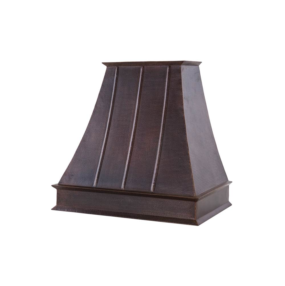 Premier Copper Products 38 Inch 1250 CFM Hand Hammered Copper Wall Mounted Euro Range Hood with Screen Filters