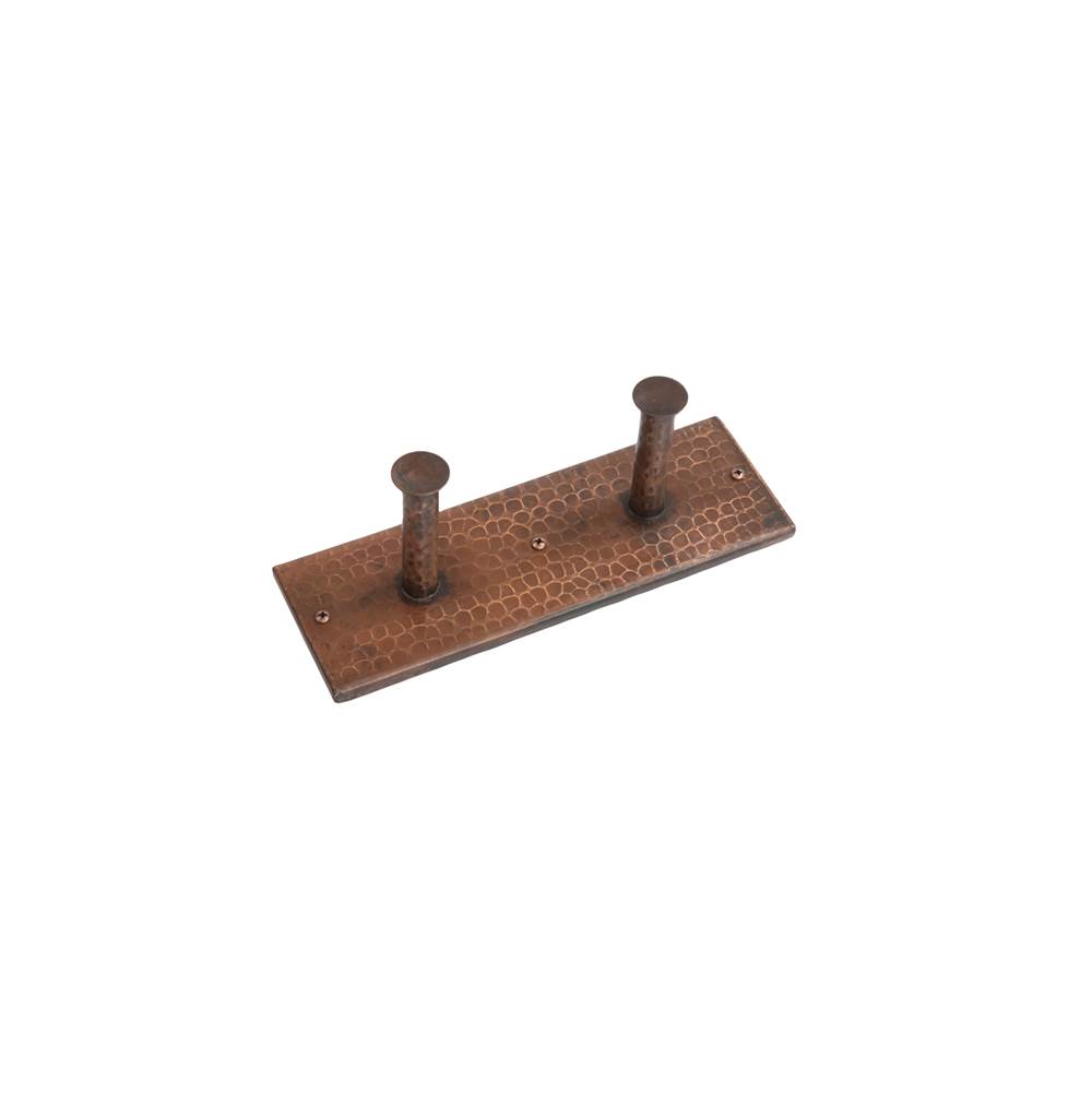 Premier Copper Products Hand Hammered Copper Double Robe/Towel Hook