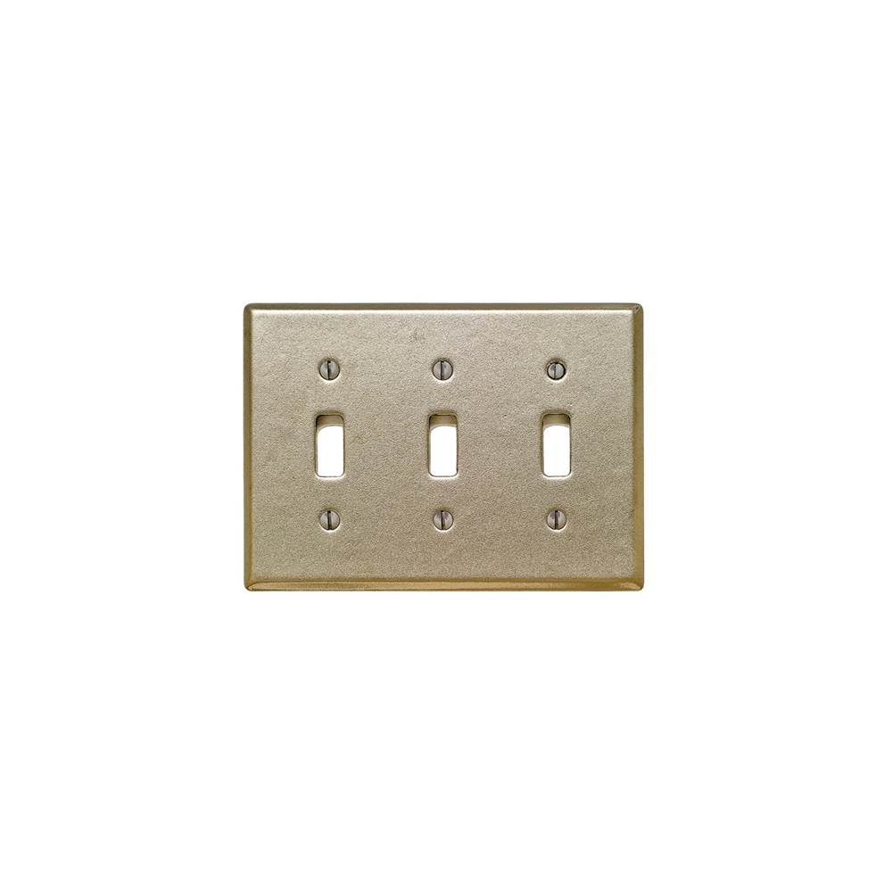 Rocky Mountain Hardware Home Accessory Switch Plate, Toggle, triple