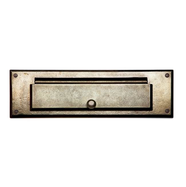 Sun Valley Bronze 6'' Tall mail slot w/exterior and interior doors. 16'' w/16'' interior trim.