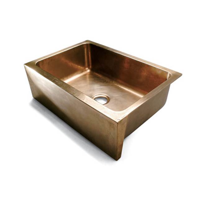 Sun Valley Bronze Undermount farmhouse kitchen sink w/apron. 31 1/2'' x 21 1/4'' outside, 28 1/2'' x 18'' inside, rectangular.