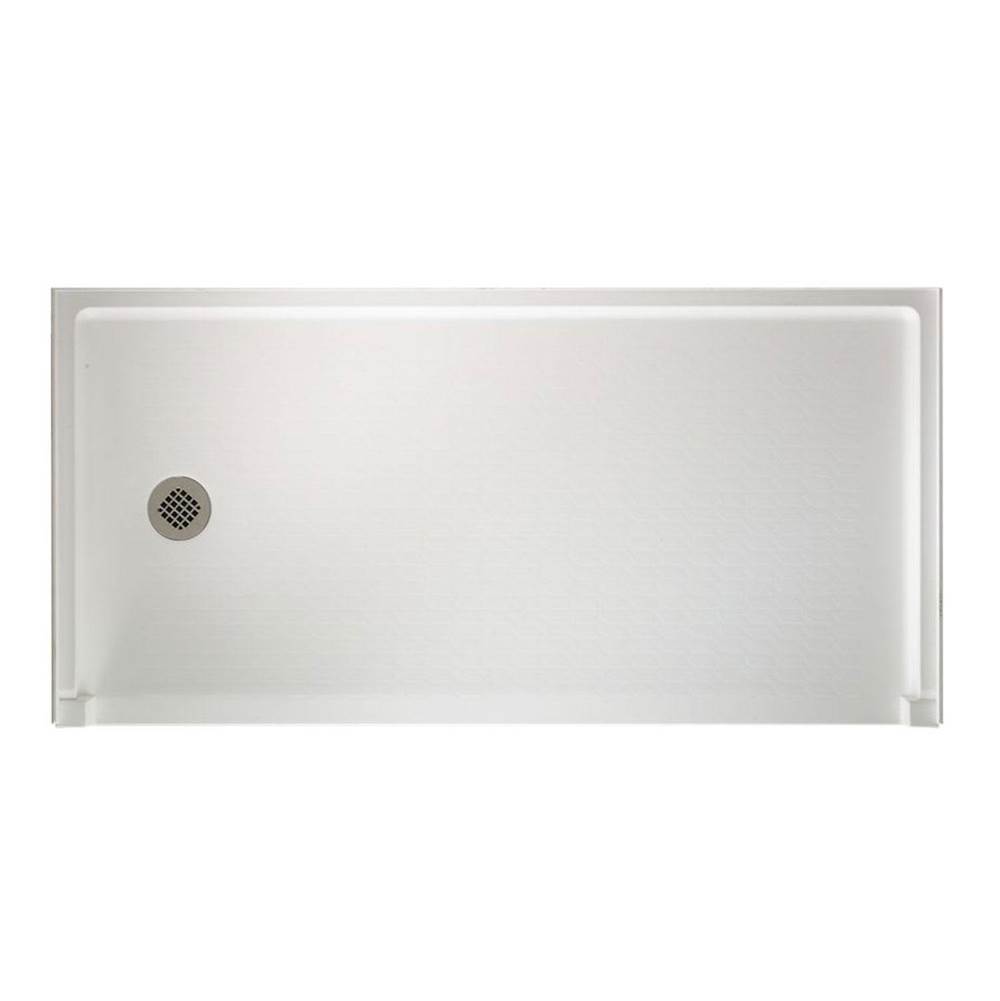 Swan SBF-3060 30 x 60 Swanstone Alcove Shower Pan with Left Hand Drain in White
