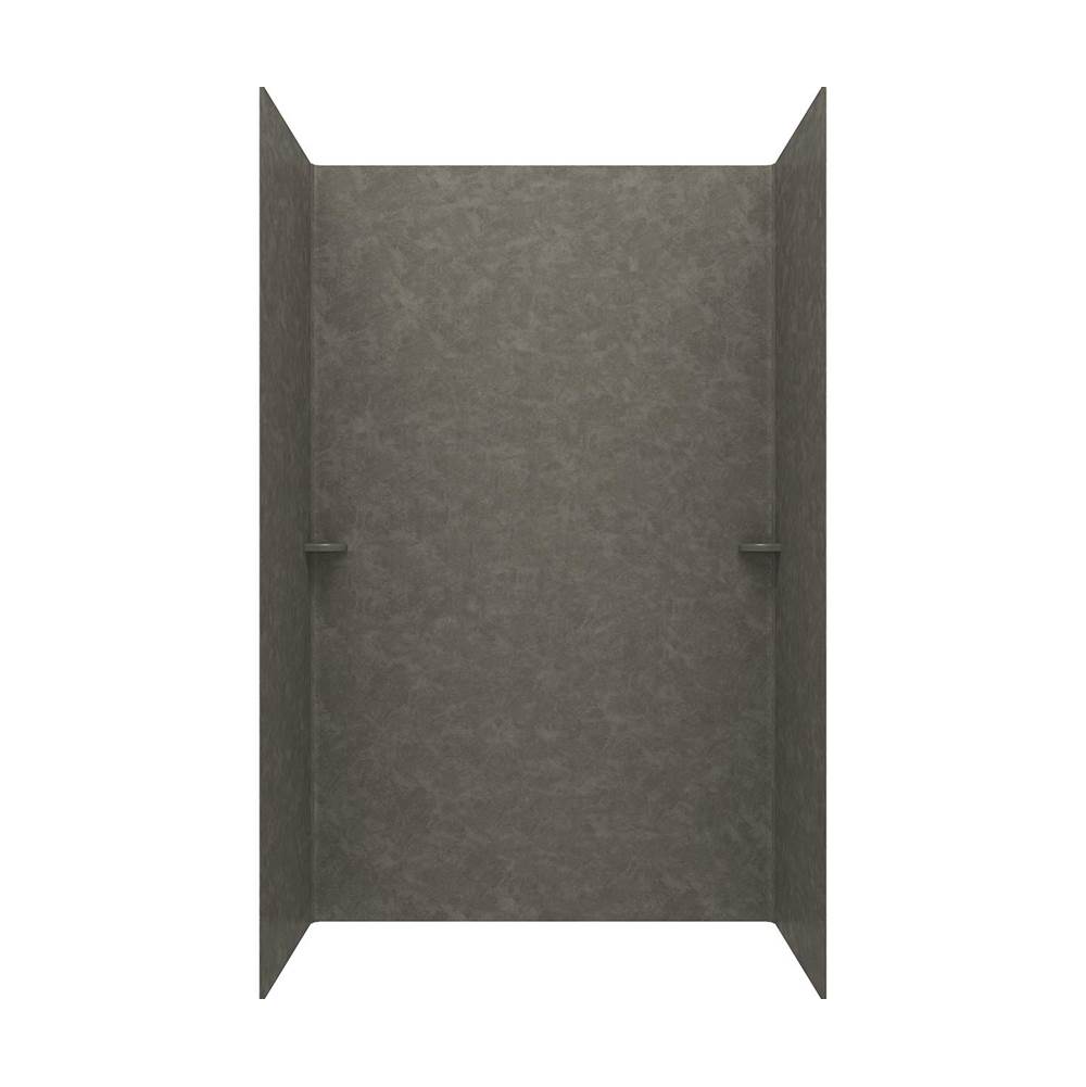 Swan SSIT-60-3 34 x 60 x 60 Swanstone® Smooth Glue up Tub Wall Kit in Charcoal Gray