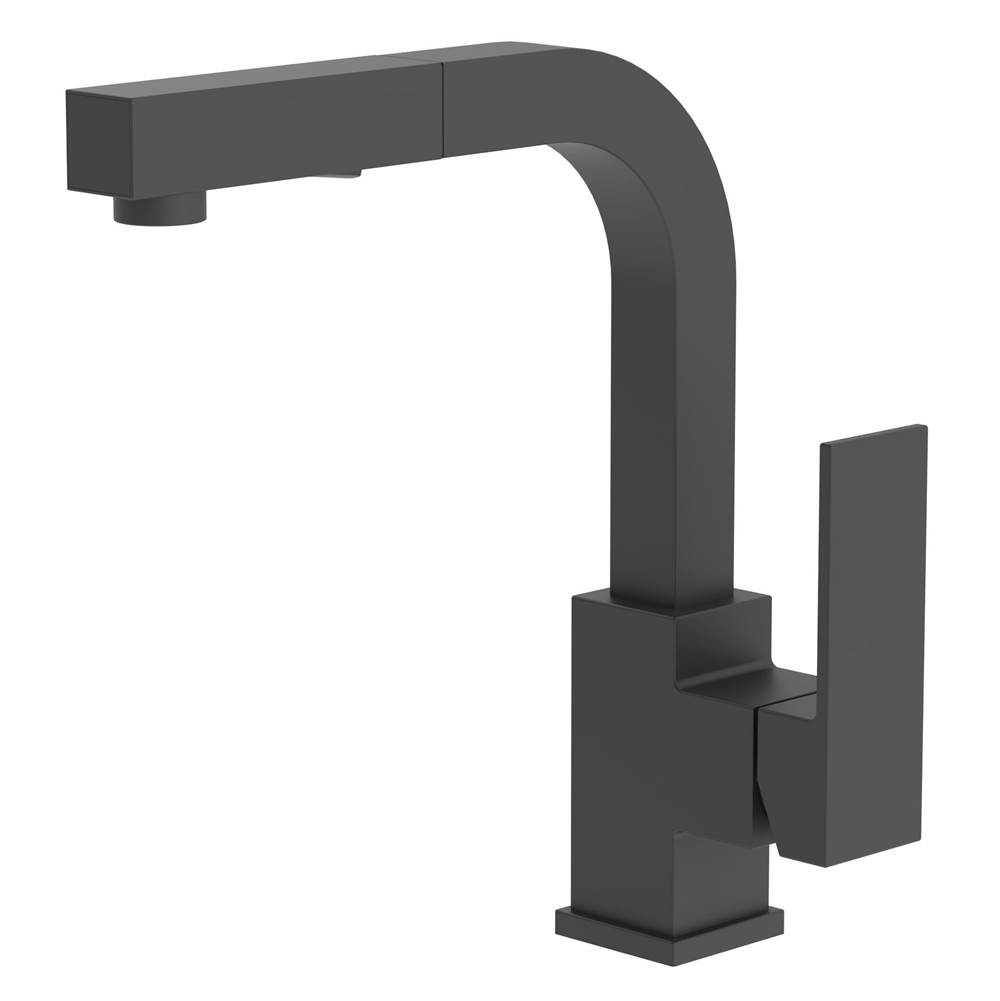 Symmons Duro Single-Handle Pull-Out Kitchen Faucet in Matte Black (1.5 GPM)