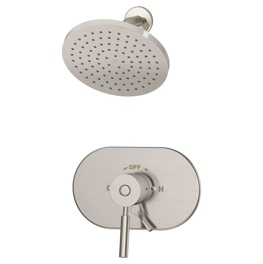 Symmons Sereno Single Handle 1-Spray Shower Trim with Secondary Volume Control in Satin Nickel - 1.5 GPM (Valve Not Included)