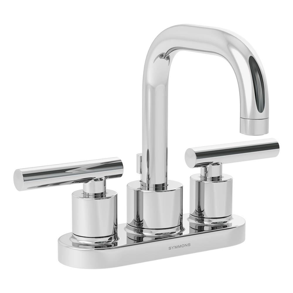 Symmons Dia 4 in. Centerset 2-Handle Bathroom Faucet with Drain Assembly in Polished Chrome (1.0 GPM)