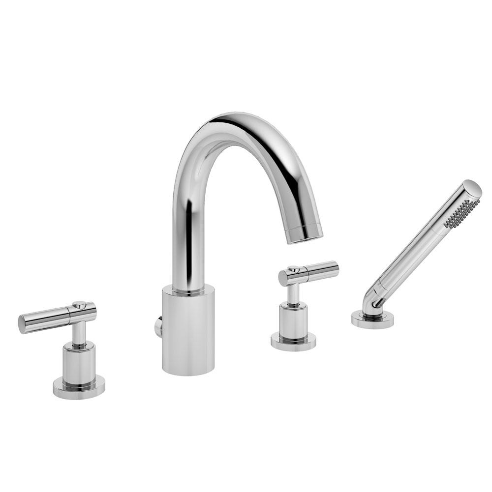 Symmons Sereno 2-Handle Deck Mount Roman Tub Faucet with Hand Spray in Polished Chrome