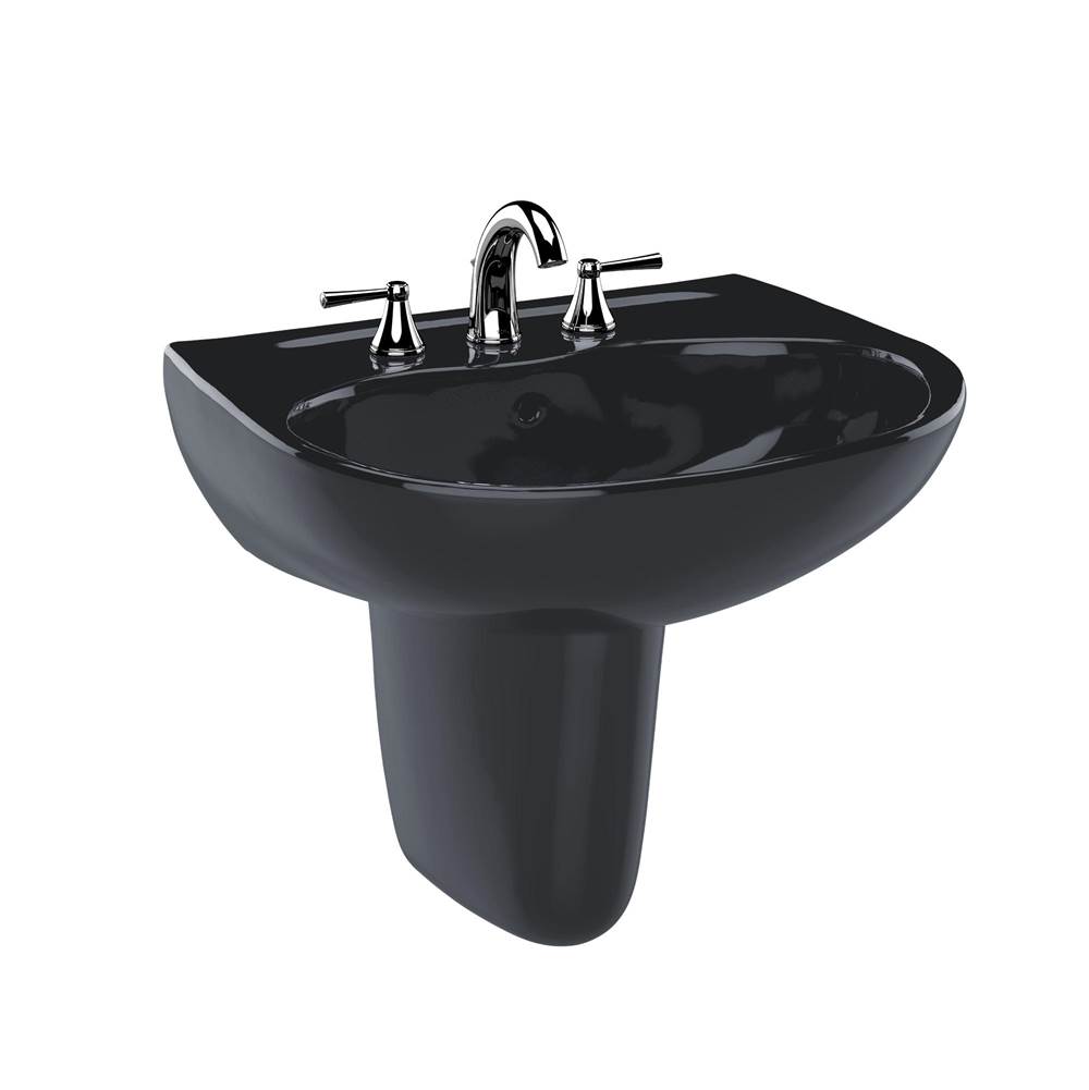 TOTO Toto® Supreme® Oval Wall-Mount Bathroom Sink And Shroud For 4 Inch Center Faucets, Ebony
