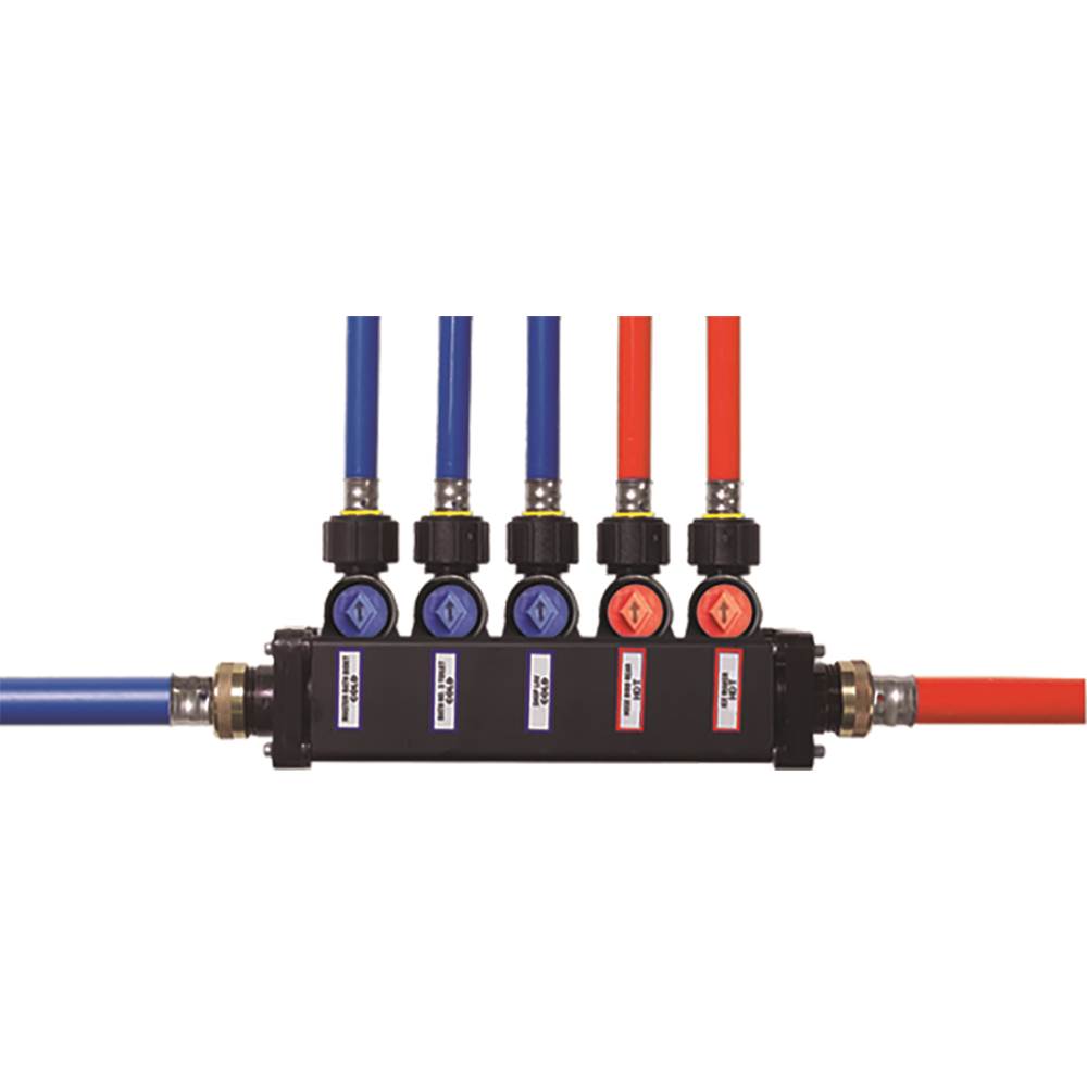 Viega Pureflow Minibloc Zoning Manifold Adapter: Polymer; Port(S): 10; D: 1/2; Hot: 4; Cold: 6