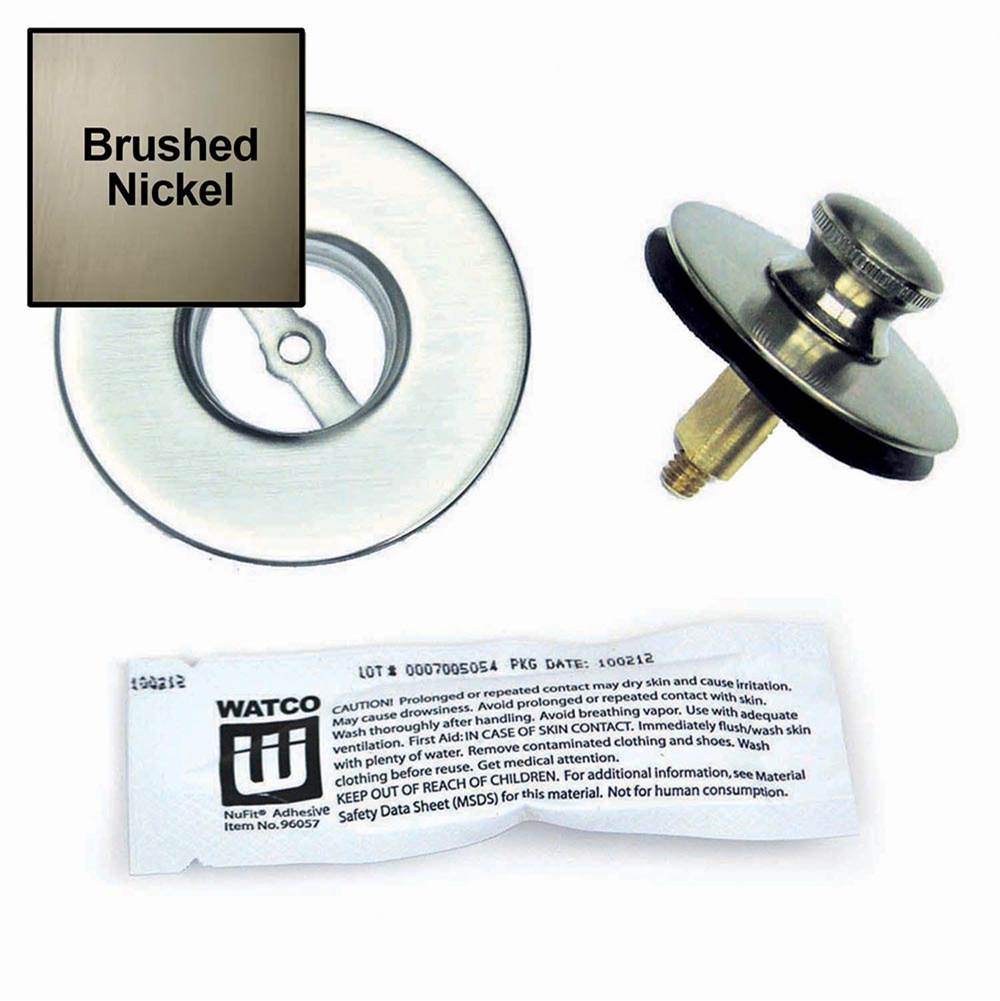 Watco Manufacturing Nufit Lift And Turn Tub Closure Brushed Nickel