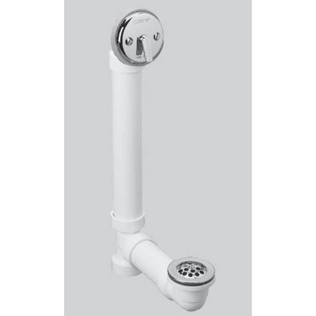 Watco Manufacturing Trip Lever Bath Waste For Tubs To 24-In Sch 40 Pvc Nickel Polished ''Pvd''