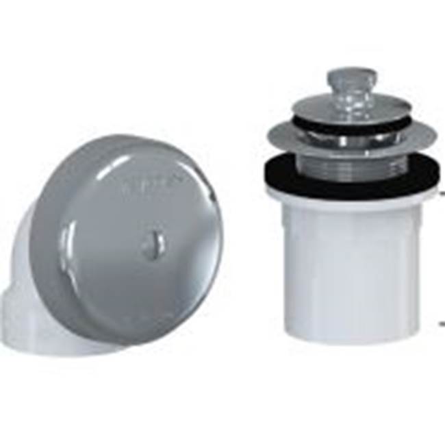 Watco Manufacturing Push Pull Half Kit W/Hub Adapter Sch 40 Pvc Chrome Plated 2-Hole Faceplate